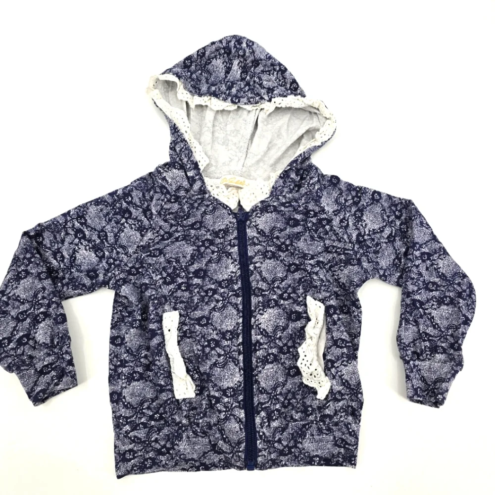 DeSalilto Girls Navy Blue Full Zip Sweater Size 3T